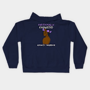 Emotionally Exhausted Anxiety Warrior Kids Hoodie